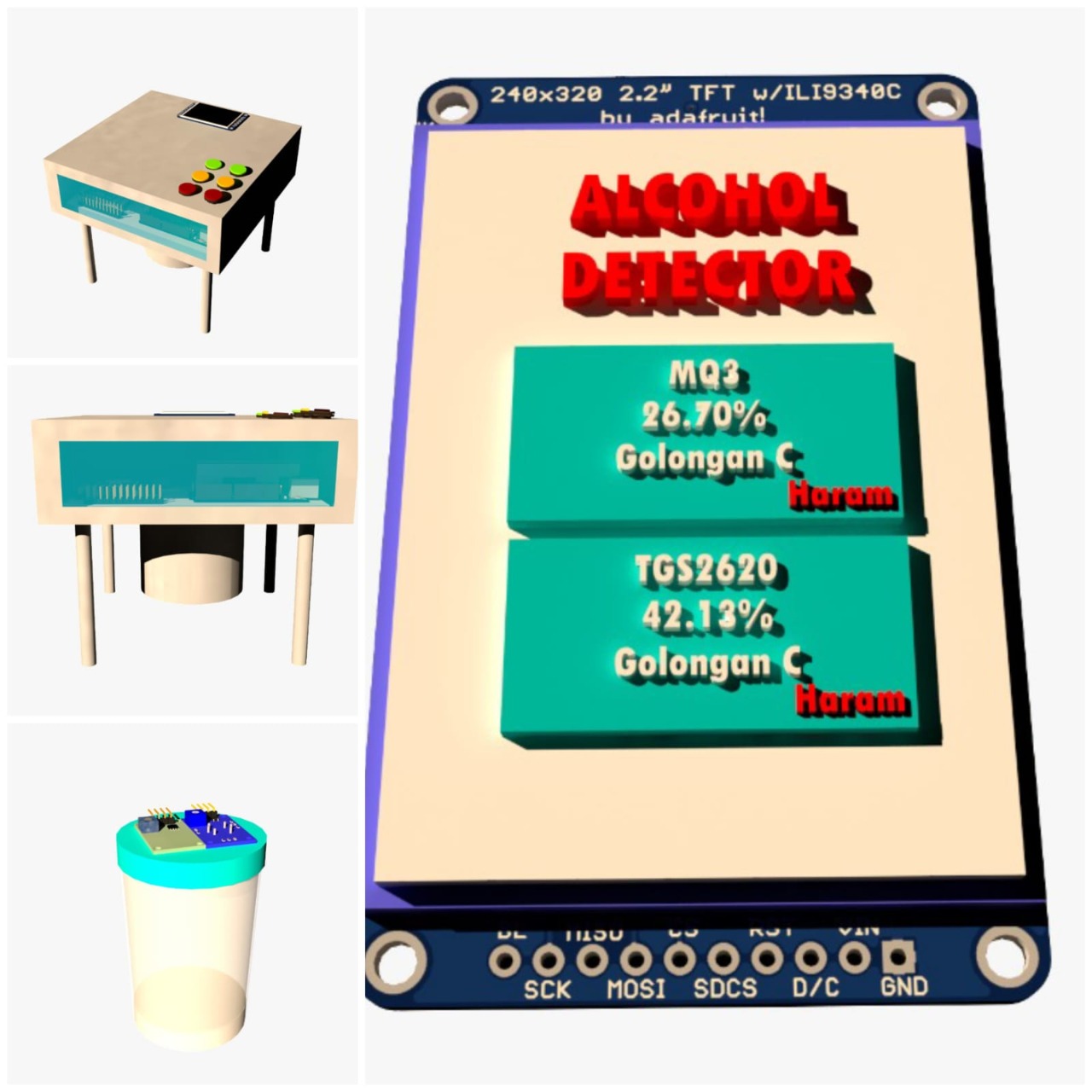 Desain inovasi alat pendeteksi alkohol hasil pengembangan gagasan tim mahasiswa dari Departemen Teknik Instrumentasi ITS